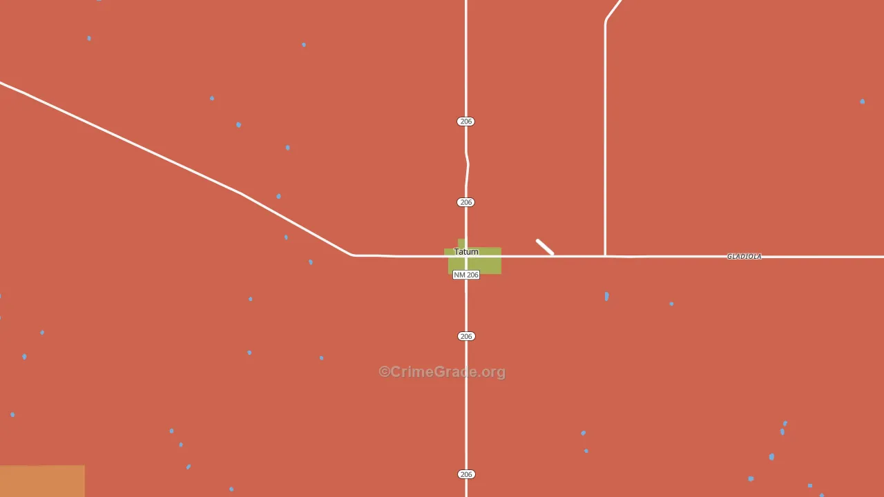 88267, NM Map of Drug-Related Crime Rates