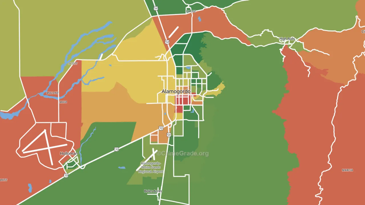 88310, NM Map of Drug-Related Crime Rates