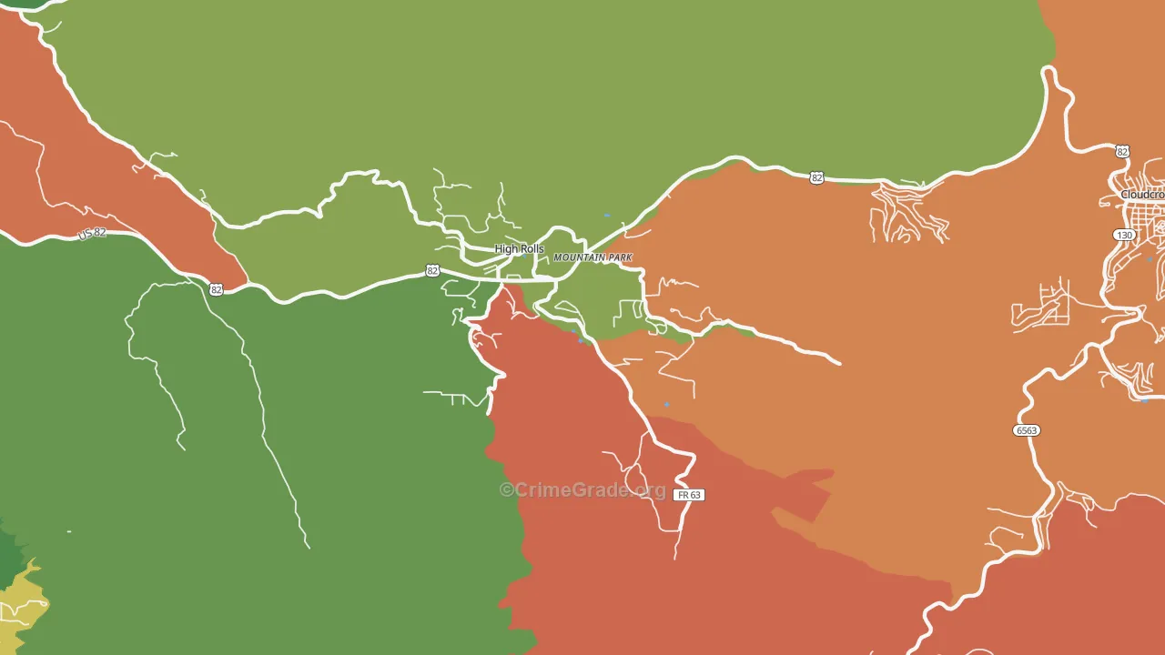 88325, NM Map of Drug-Related Crime Rates