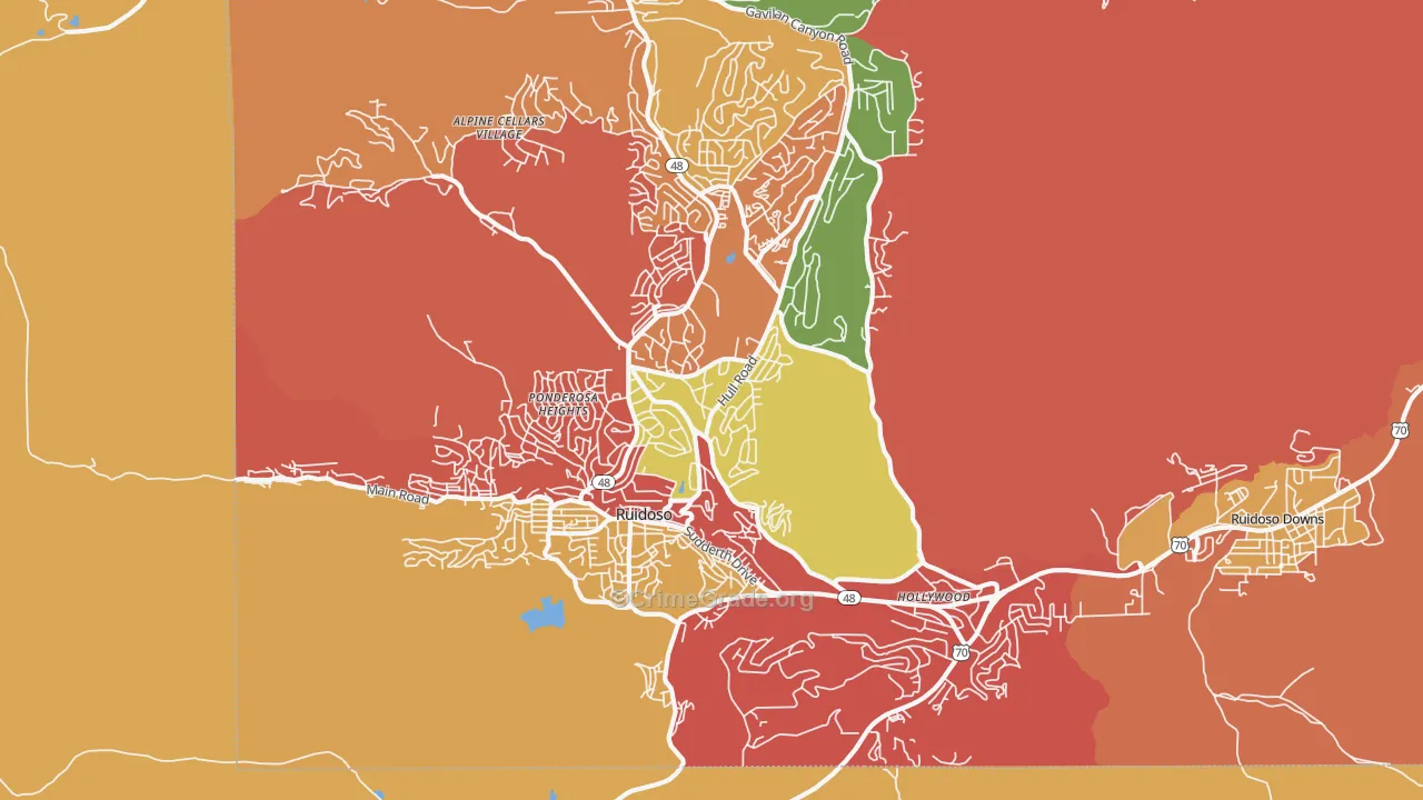 88345, NM Map of Drug-Related Crime Rates