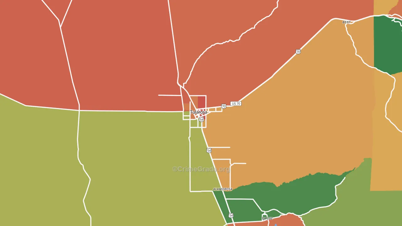 88352, NM Map of Drug-Related Crime Rates