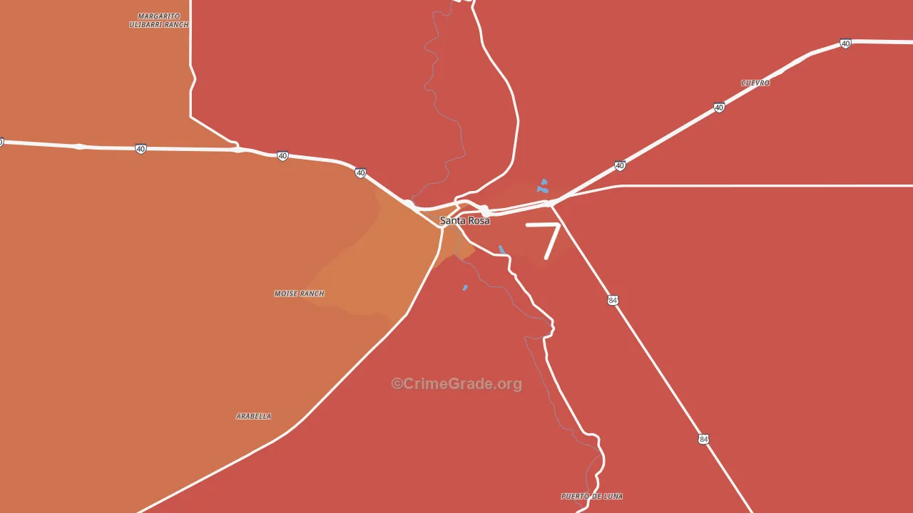 88435, NM Map of Drug-Related Crime Rates