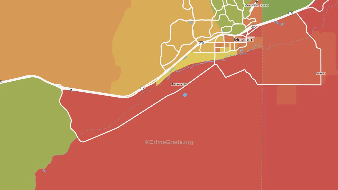 89007, NV Map of Drug-Related Crime Rates