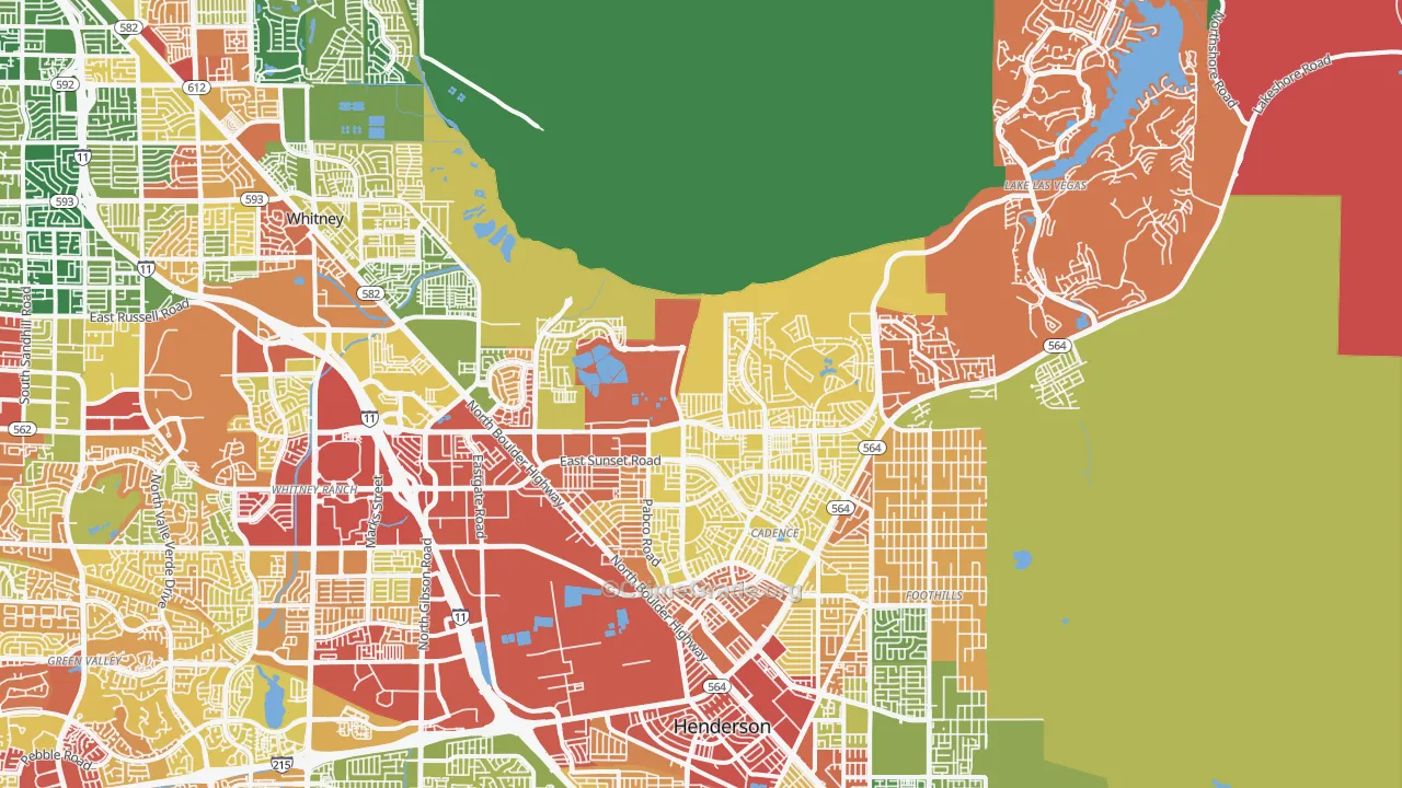 89011, NV Map of Drug-Related Crime Rates