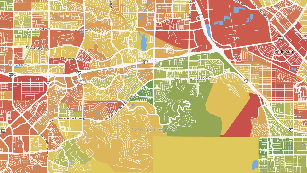 89012, NV Map of Drug-Related Crime Rates