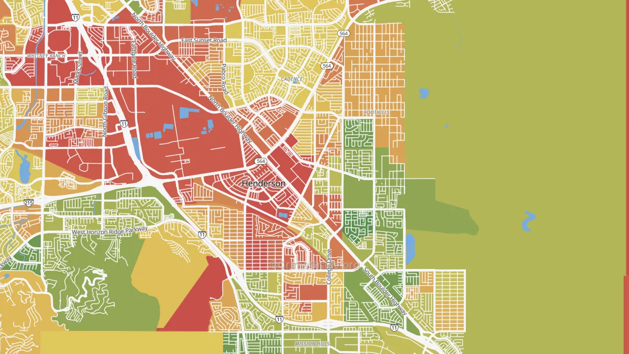 89015, NV Map of Drug-Related Crime Rates