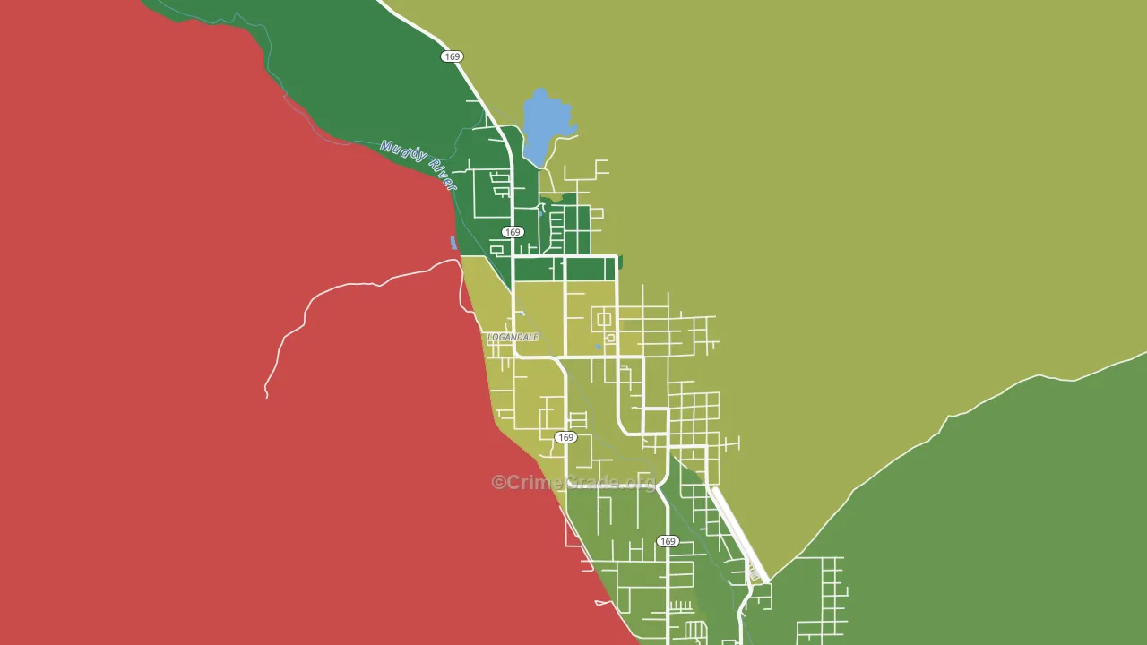 89021, NV Map of Drug-Related Crime Rates