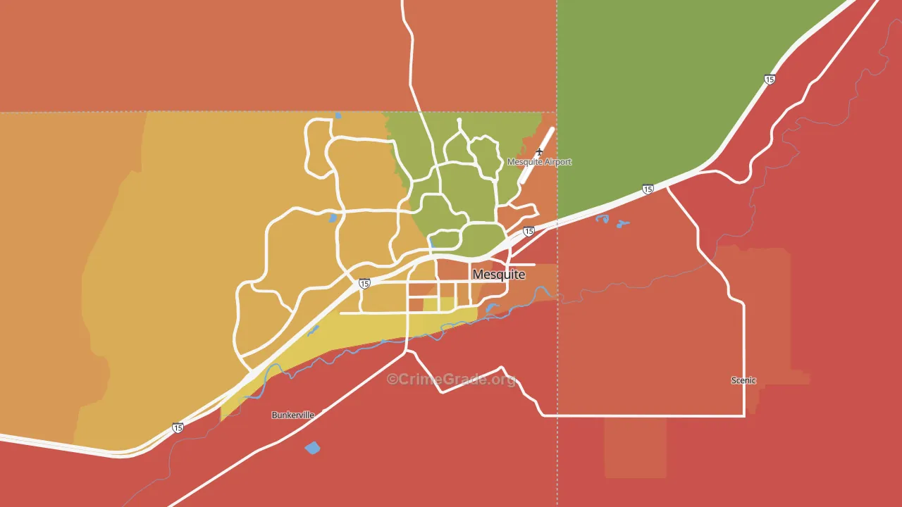 89027, NV Map of Drug-Related Crime Rates