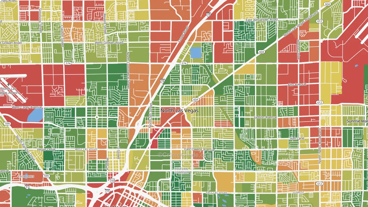 89030, NV Map of Drug-Related Crime Rates