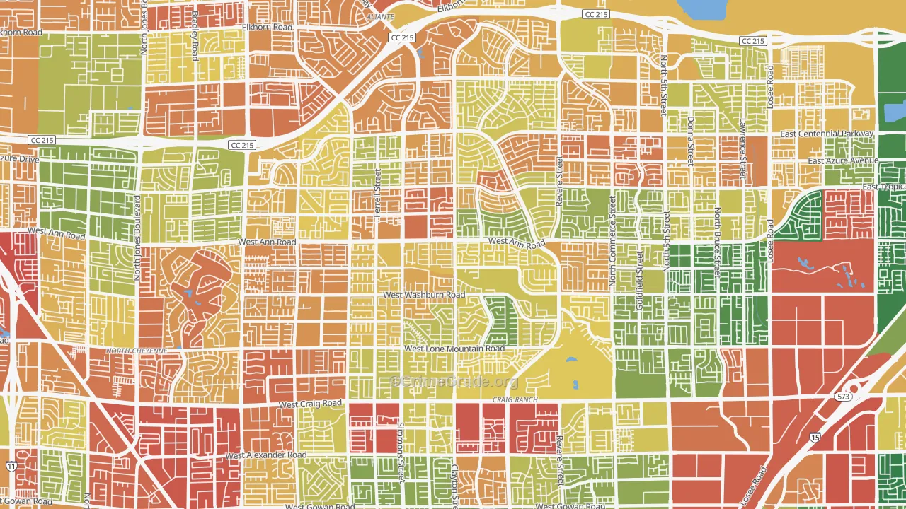 89031, NV Map of Drug-Related Crime Rates