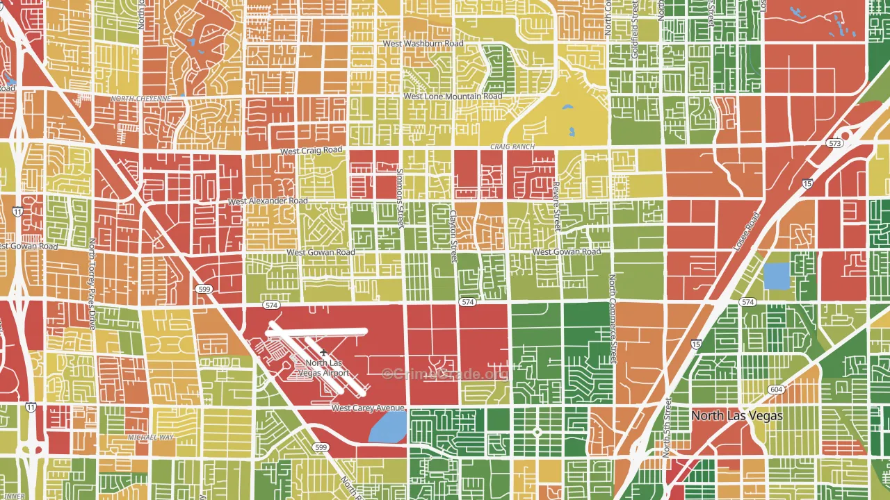 89032, NV Map of Drug-Related Crime Rates