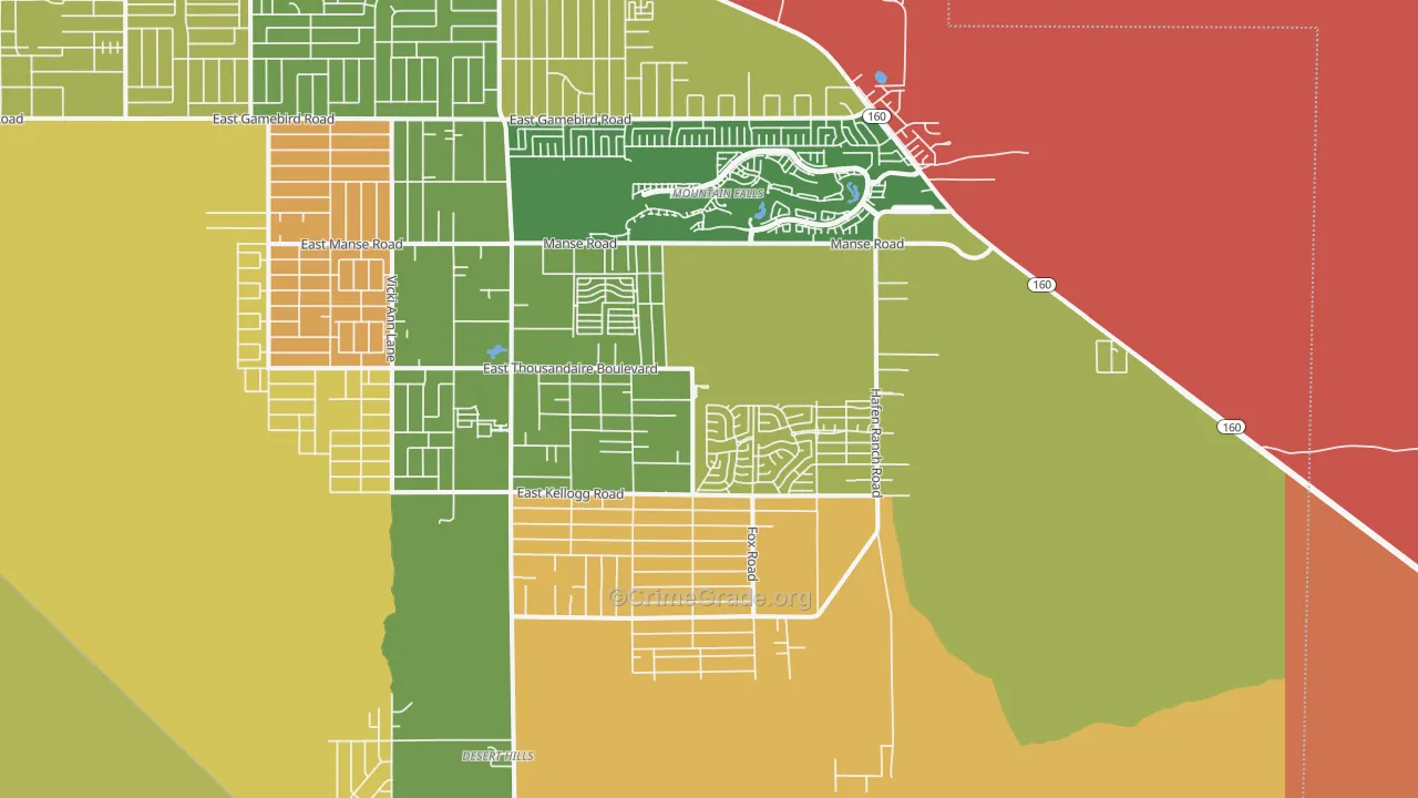 89061, NV Map of Drug-Related Crime Rates