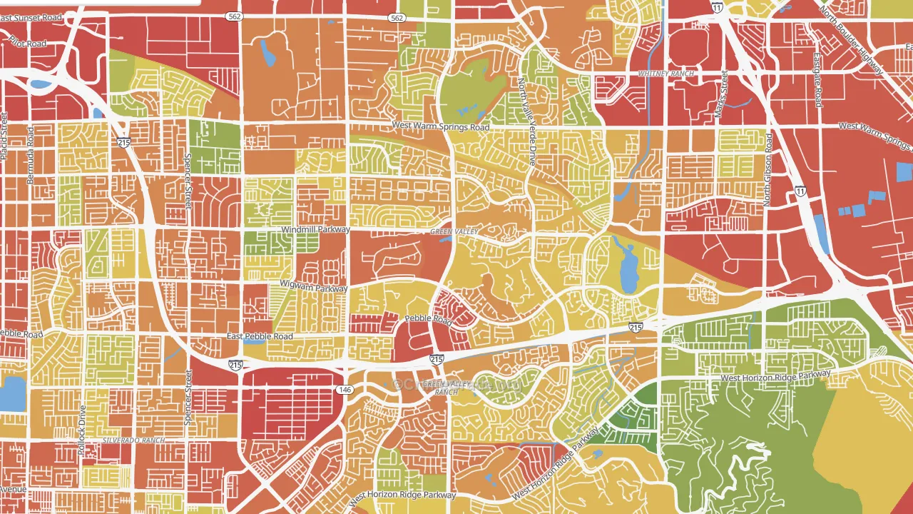 89074, NV Map of Drug-Related Crime Rates
