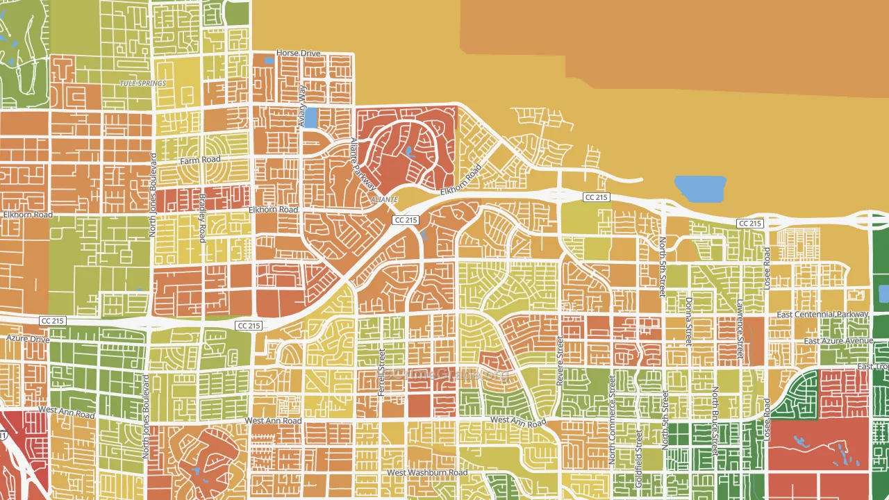 89084, NV Map of Drug-Related Crime Rates