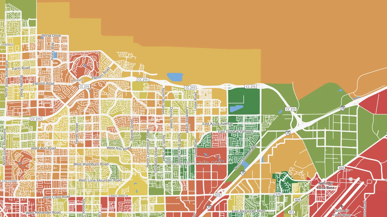 89086, NV Map of Drug-Related Crime Rates