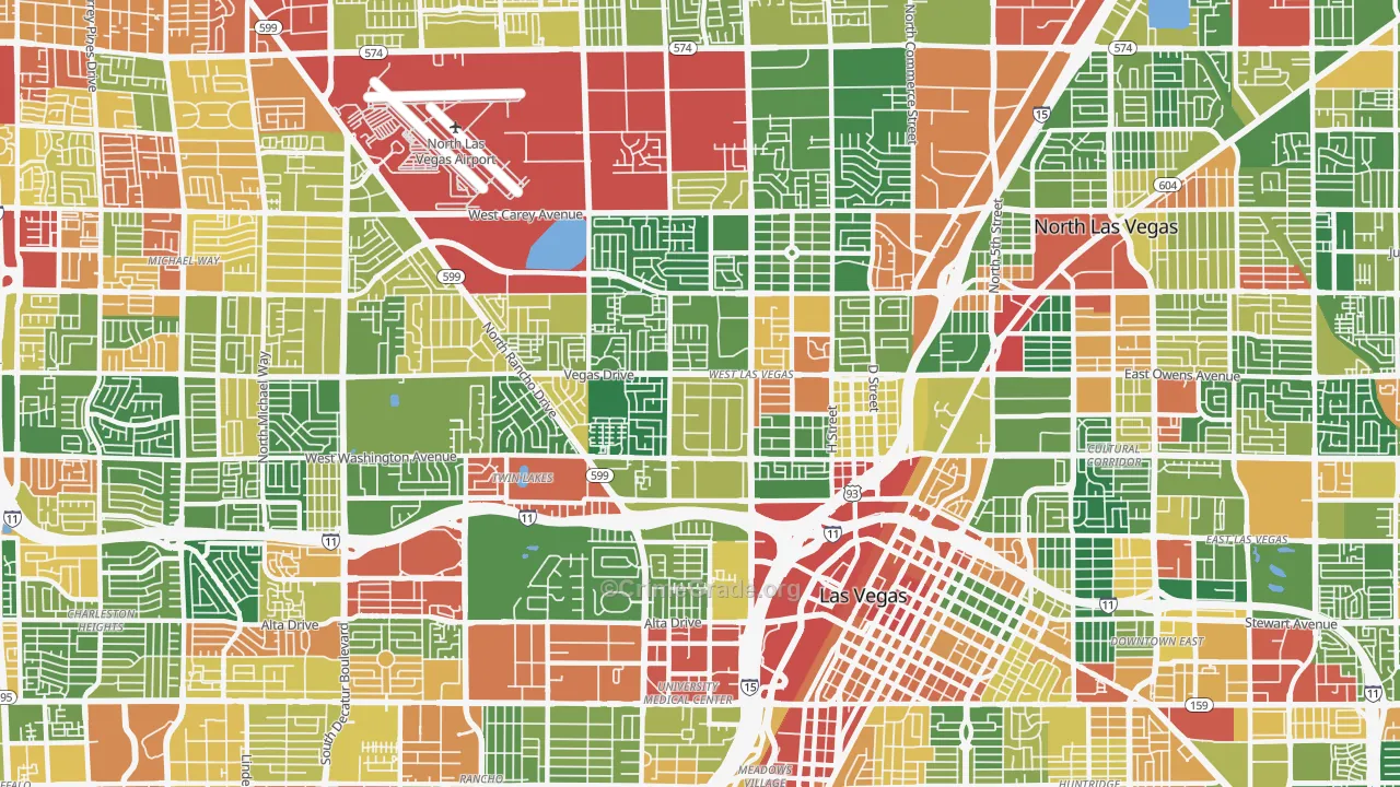 89106, NV Map of Drug-Related Crime Rates