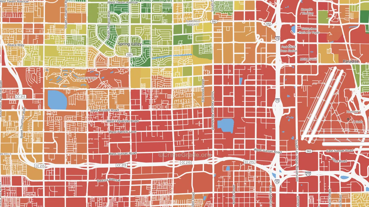 89118, NV Map of Drug-Related Crime Rates