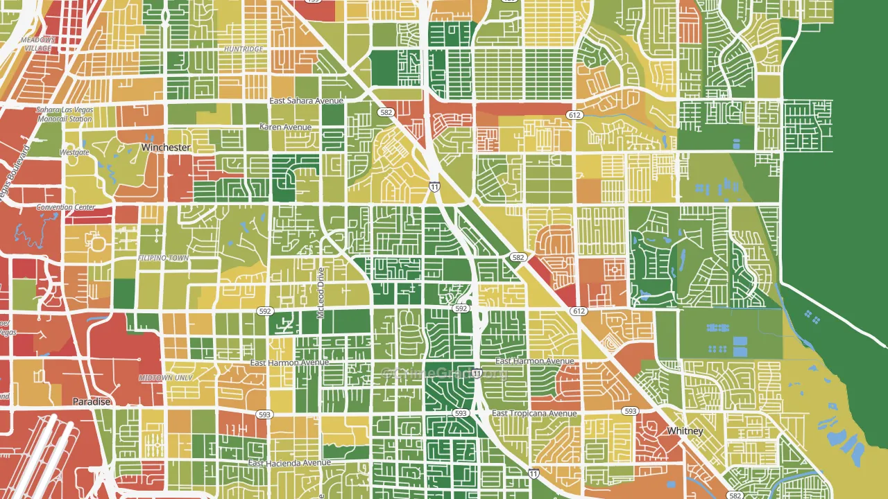 89121, NV Map of Drug-Related Crime Rates