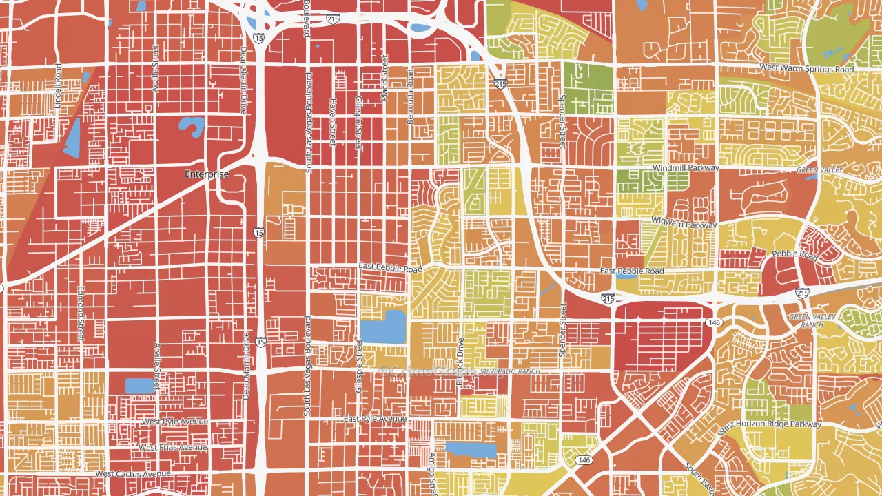 89123, NV Map of Drug-Related Crime Rates