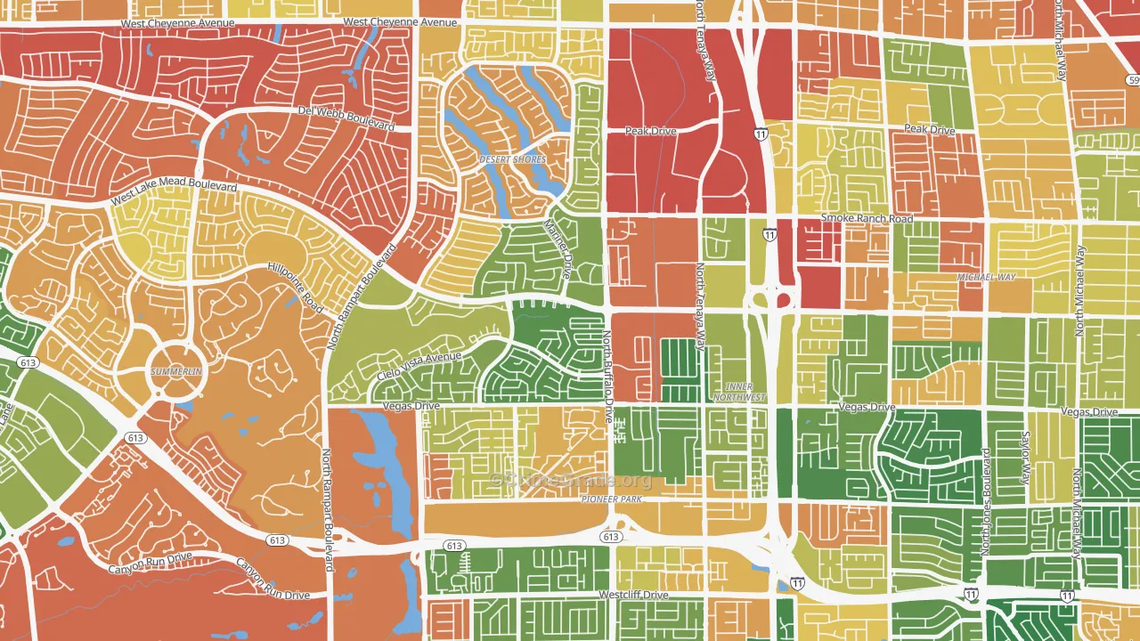 89128, NV Map of Drug-Related Crime Rates
