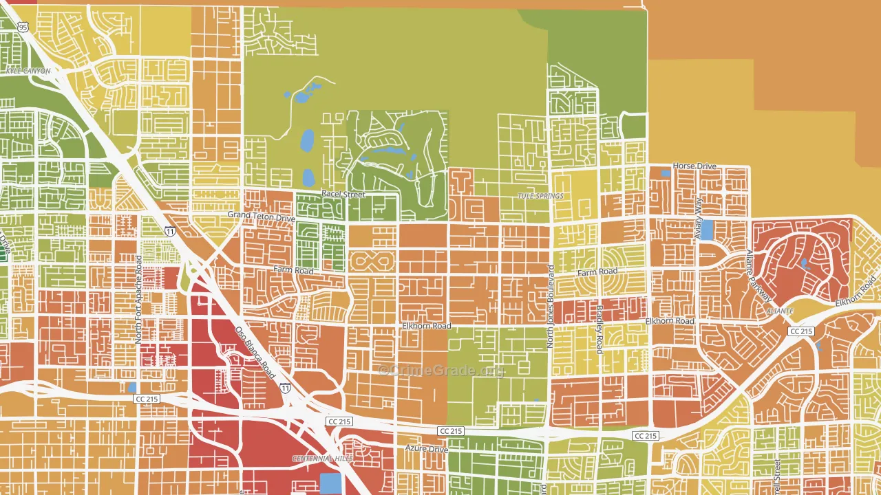 89131, NV Map of Drug-Related Crime Rates