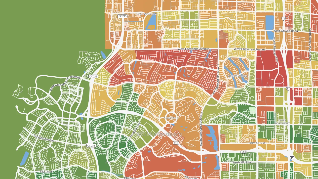 89134, NV Map of Drug-Related Crime Rates