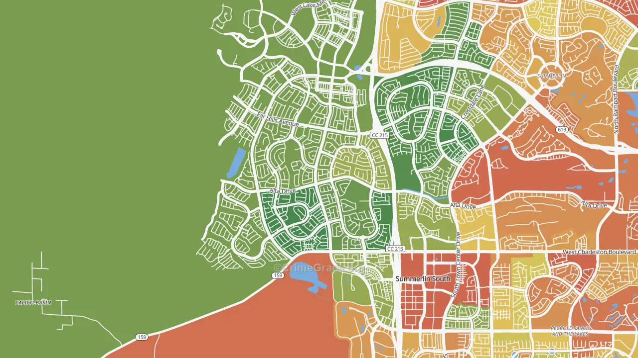 89138, NV Map of Drug-Related Crime Rates
