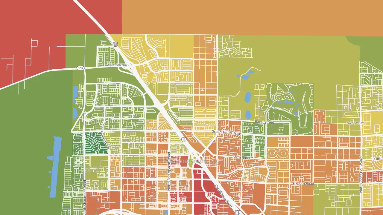 89143, NV Map of Drug-Related Crime Rates