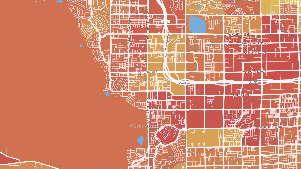 89148, NV Map of Drug-Related Crime Rates