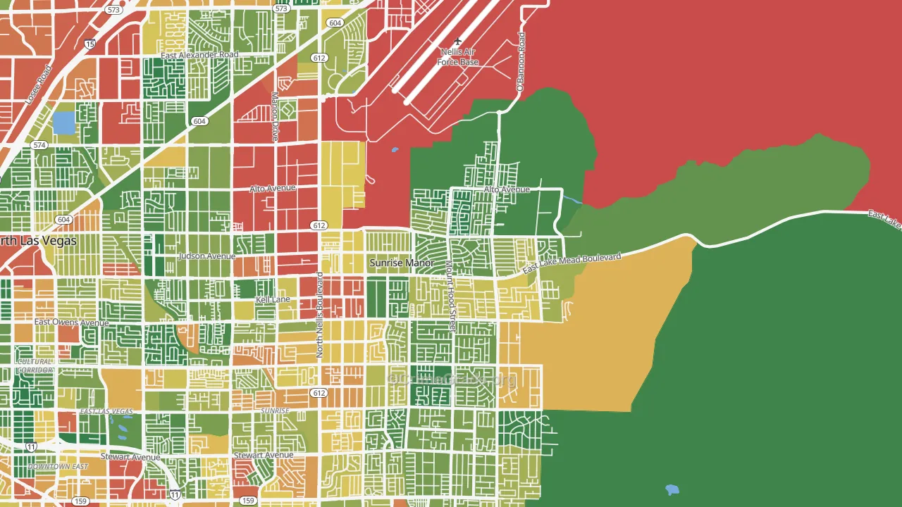 89156, NV Map of Drug-Related Crime Rates
