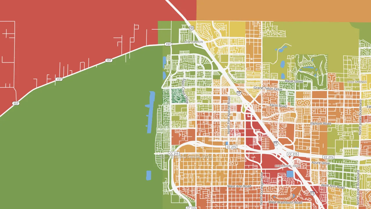 89166, NV Map of Drug-Related Crime Rates