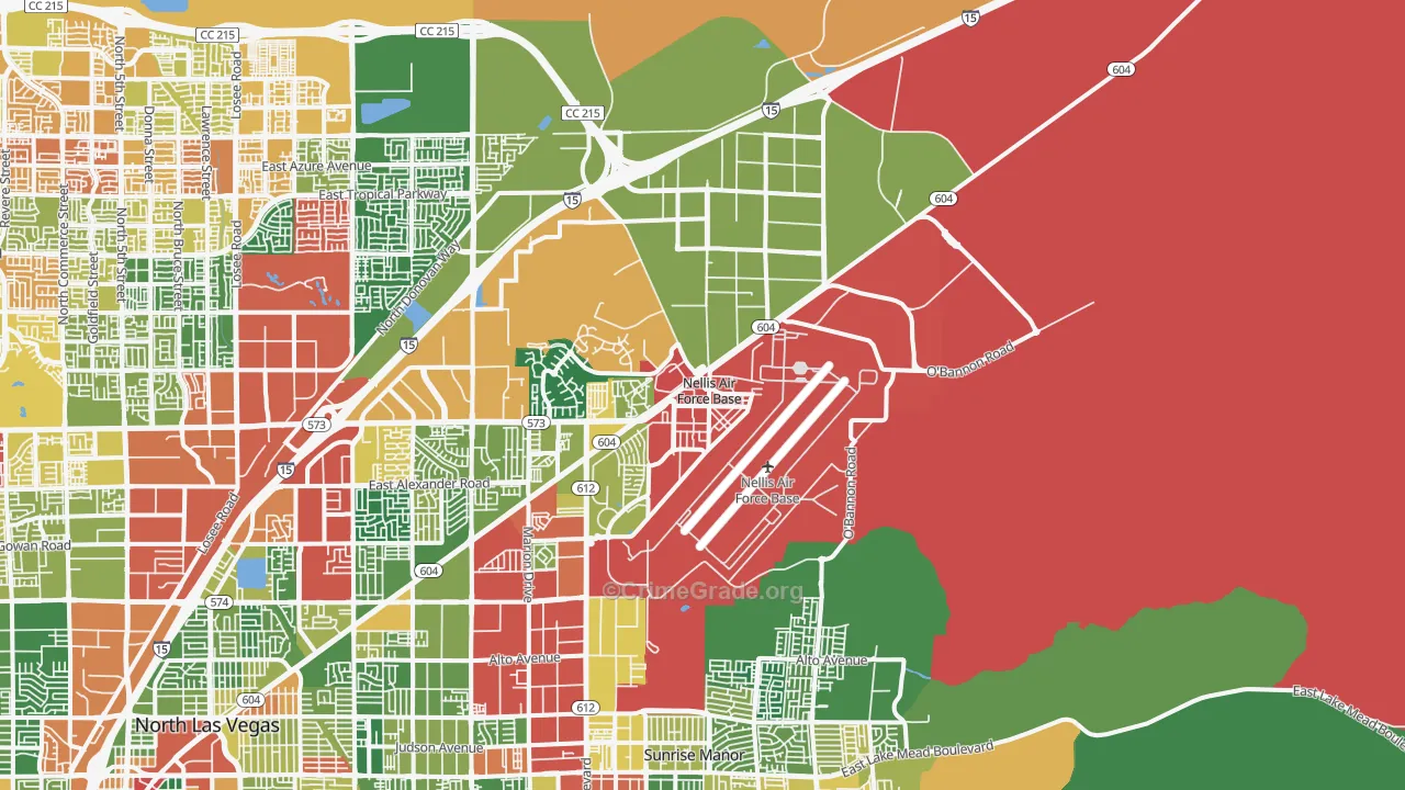 89191, NV Map of Drug-Related Crime Rates
