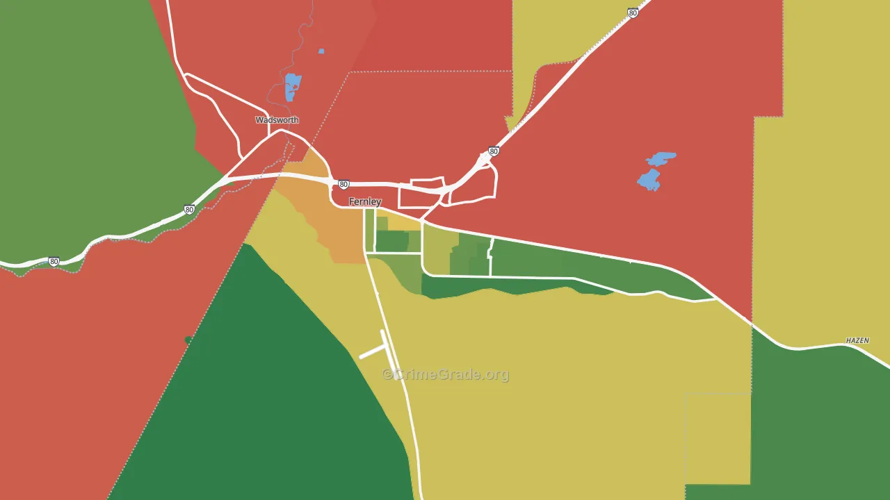 89408, NV Map of Drug-Related Crime Rates