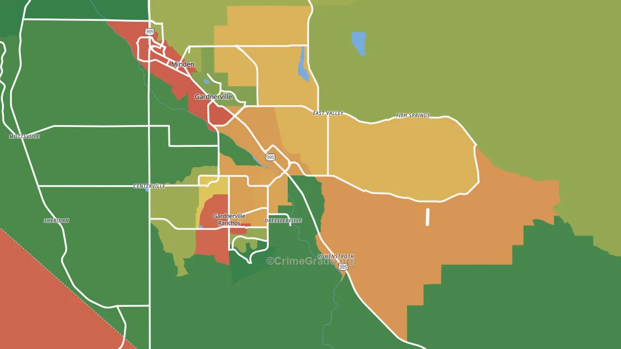 89410, NV Map of Drug-Related Crime Rates