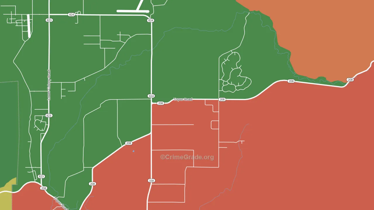 89430, NV Map of Drug-Related Crime Rates