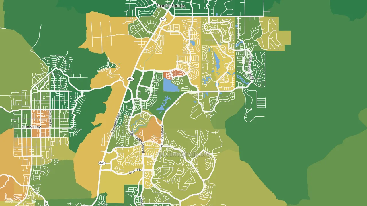 89436, NV Map of Drug-Related Crime Rates