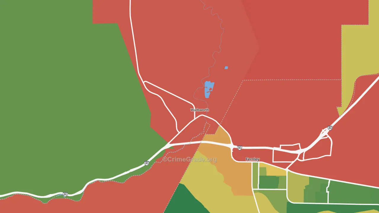 89442, NV Map of Drug-Related Crime Rates