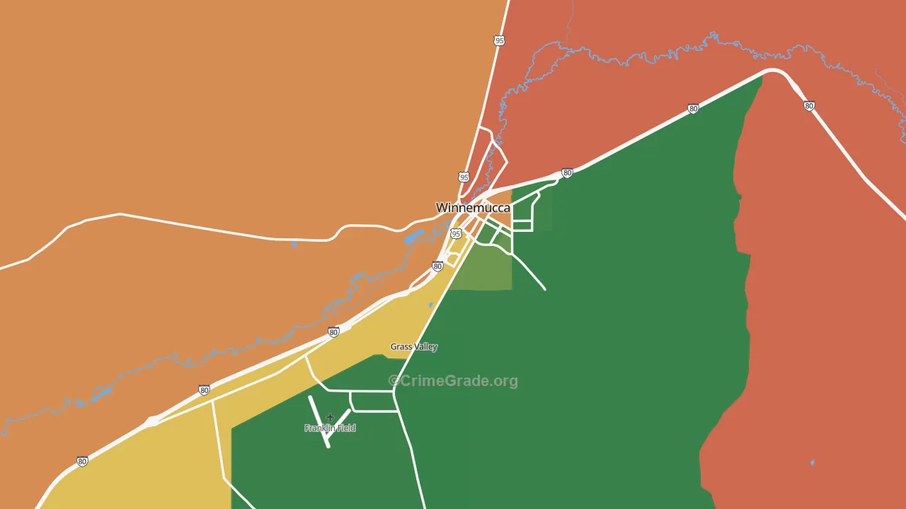 89445, NV Map of Drug-Related Crime Rates
