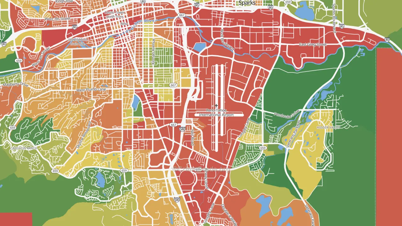 89502, NV Map of Drug-Related Crime Rates