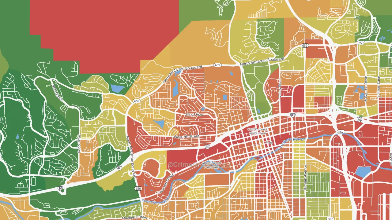 89503, NV Map of Drug-Related Crime Rates