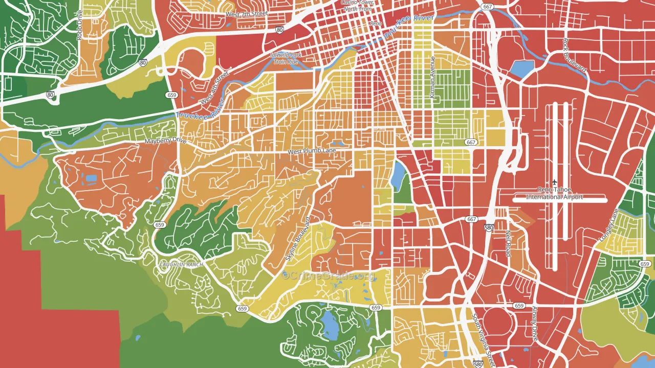 89509, NV Map of Drug-Related Crime Rates