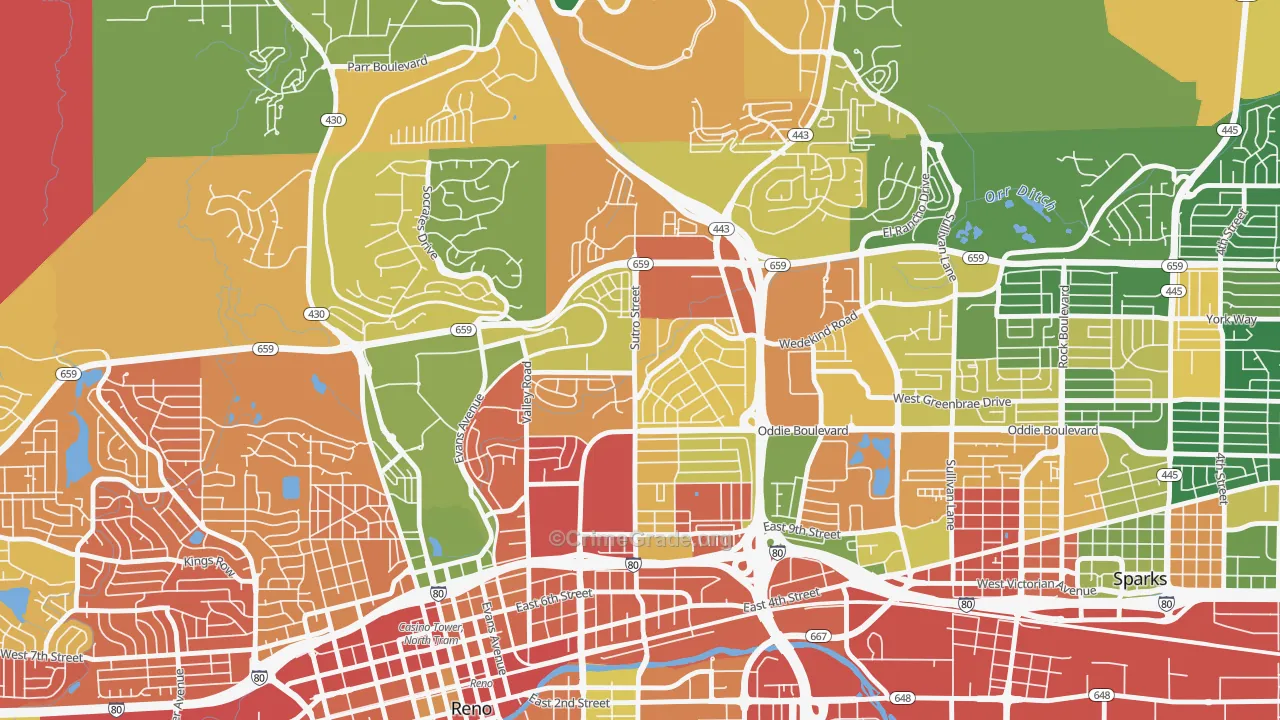 89512, NV Map of Drug-Related Crime Rates