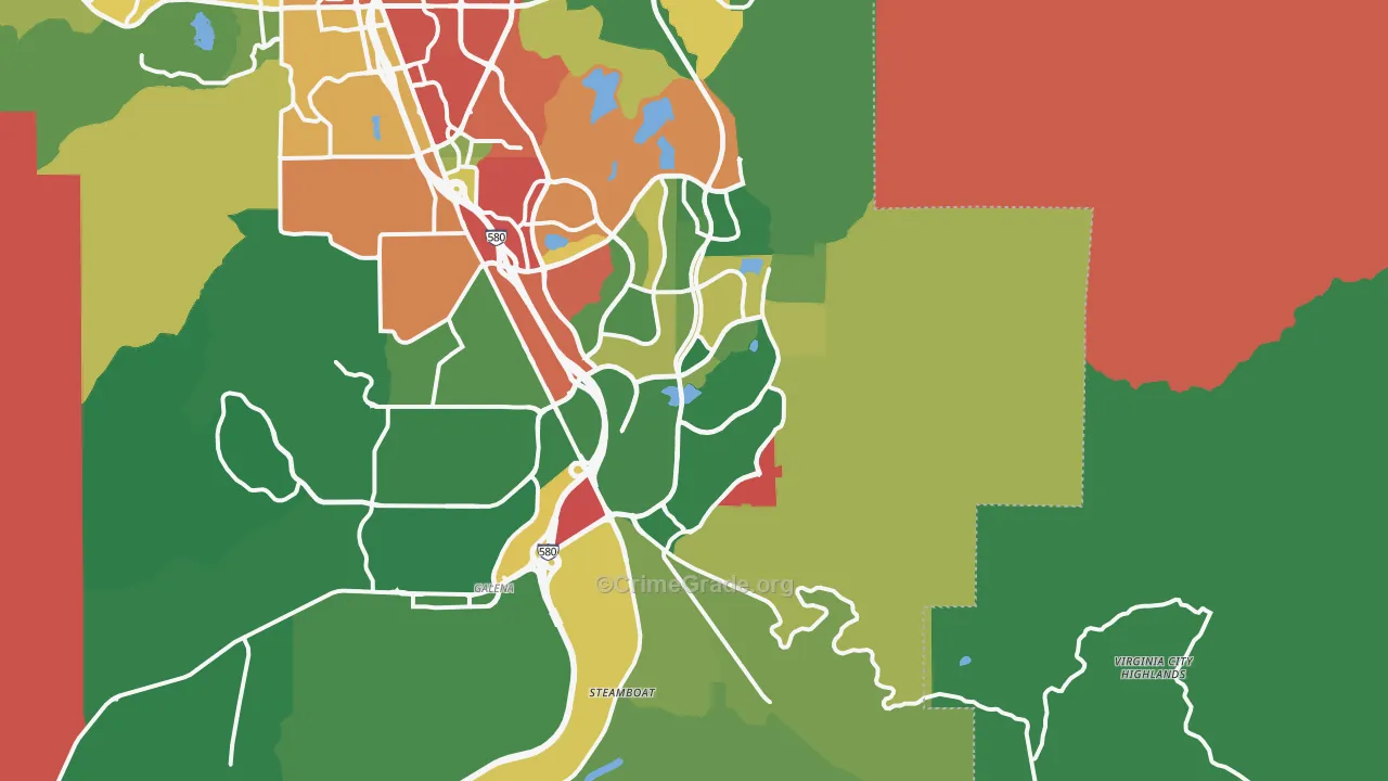 89521, NV Map of Drug-Related Crime Rates