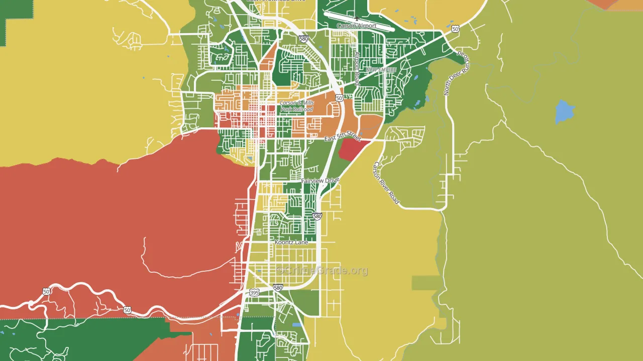 89701, NV Map of Drug-Related Crime Rates