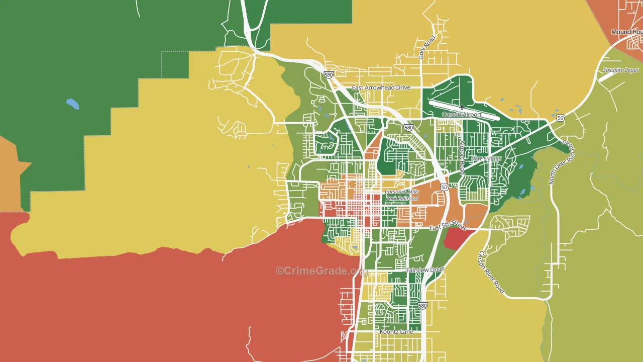 89703, NV Map of Drug-Related Crime Rates