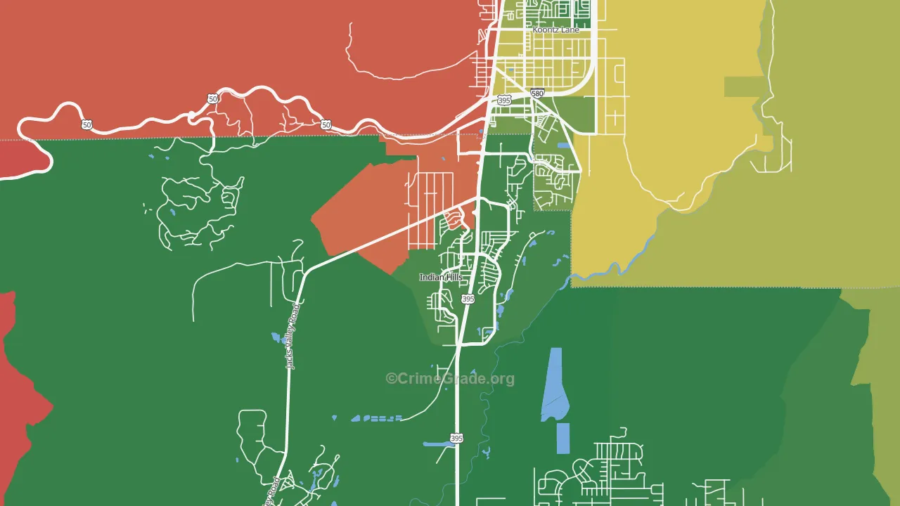89705, NV Map of Drug-Related Crime Rates