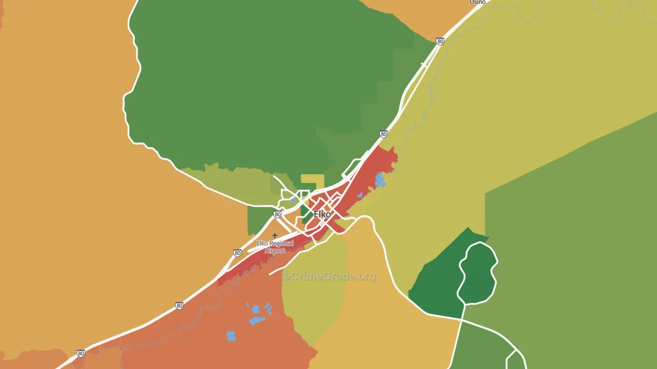 89801, NV Map of Drug-Related Crime Rates