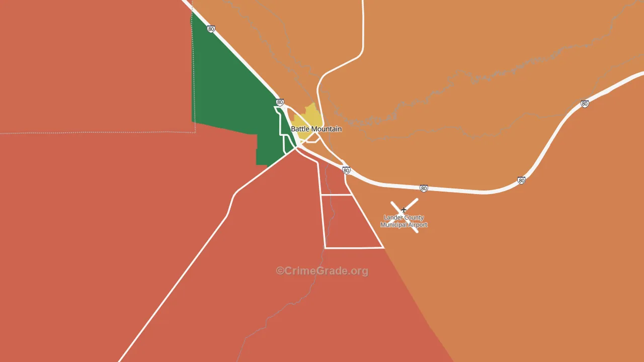 89820, NV Map of Drug-Related Crime Rates