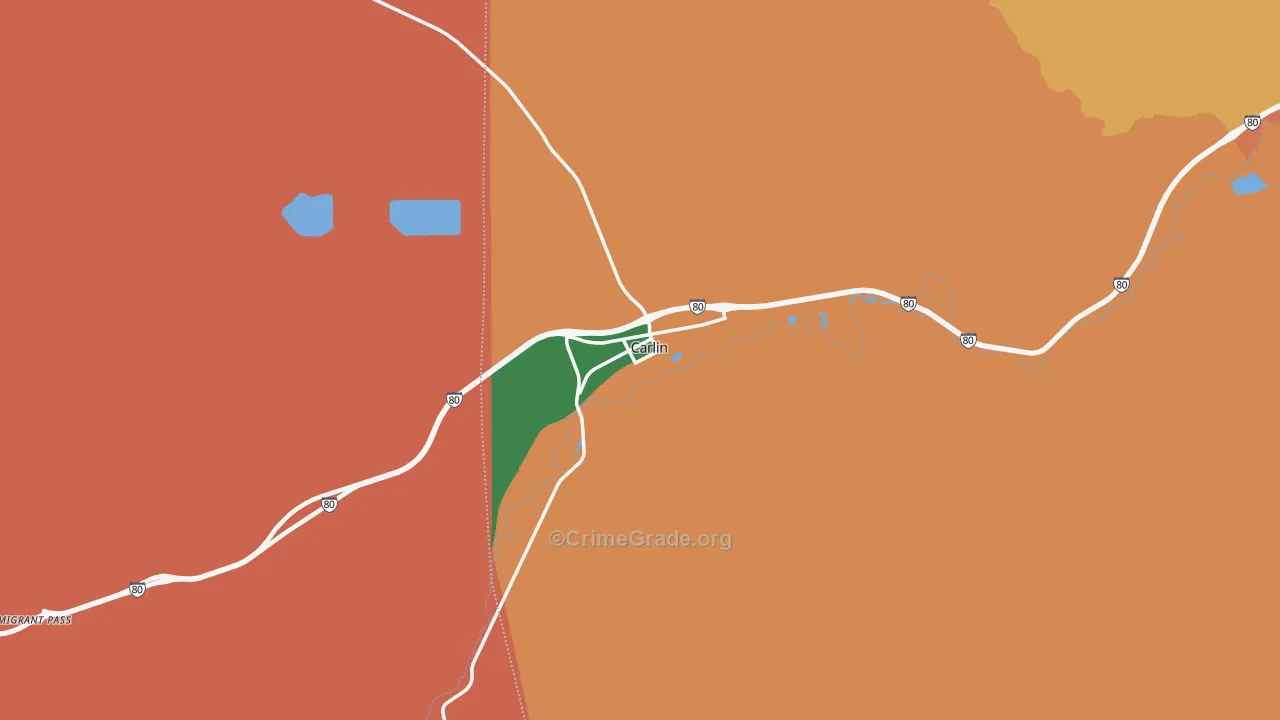89822, NV Map of Drug-Related Crime Rates