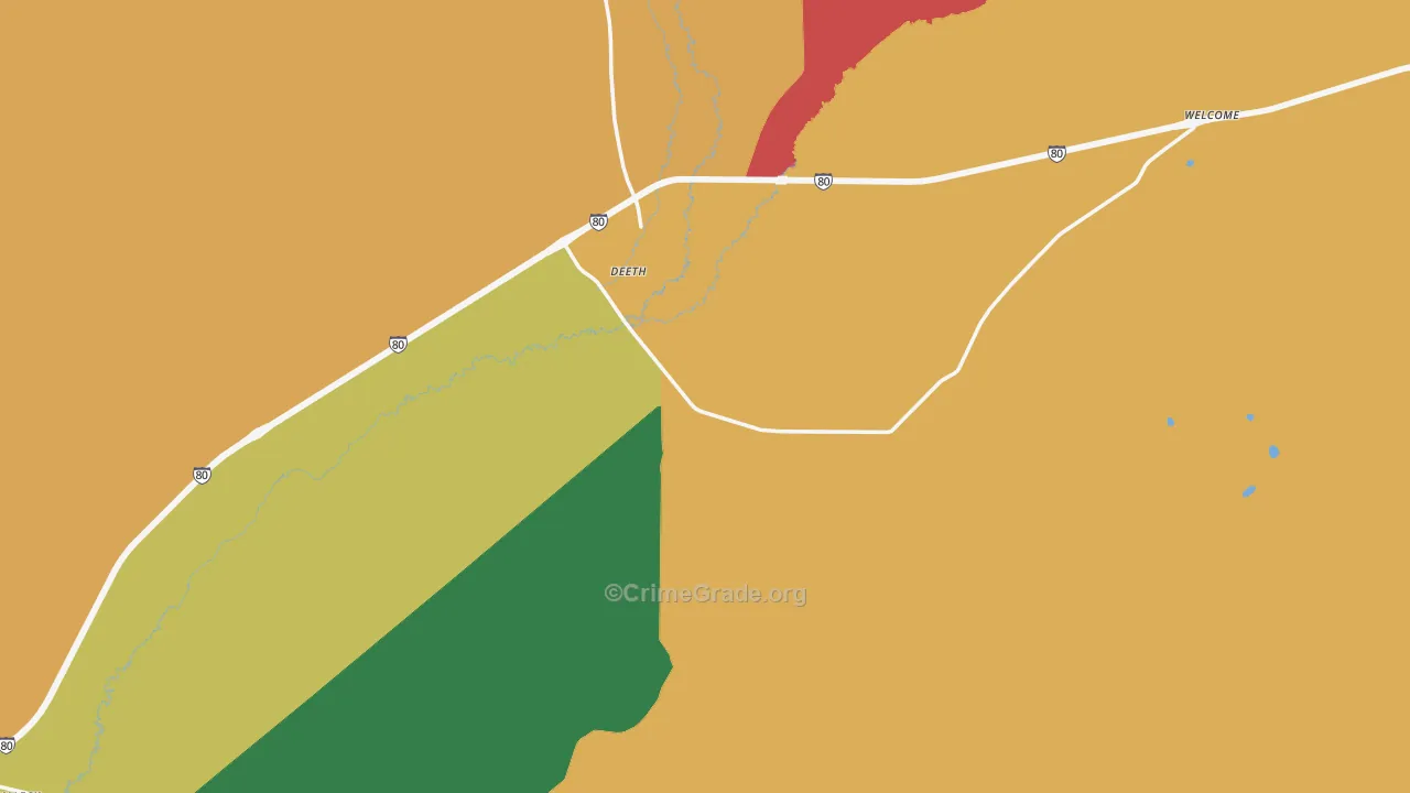89823, NV Map of Drug-Related Crime Rates